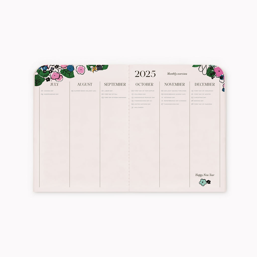 2025 Monthly Agenda, Florale