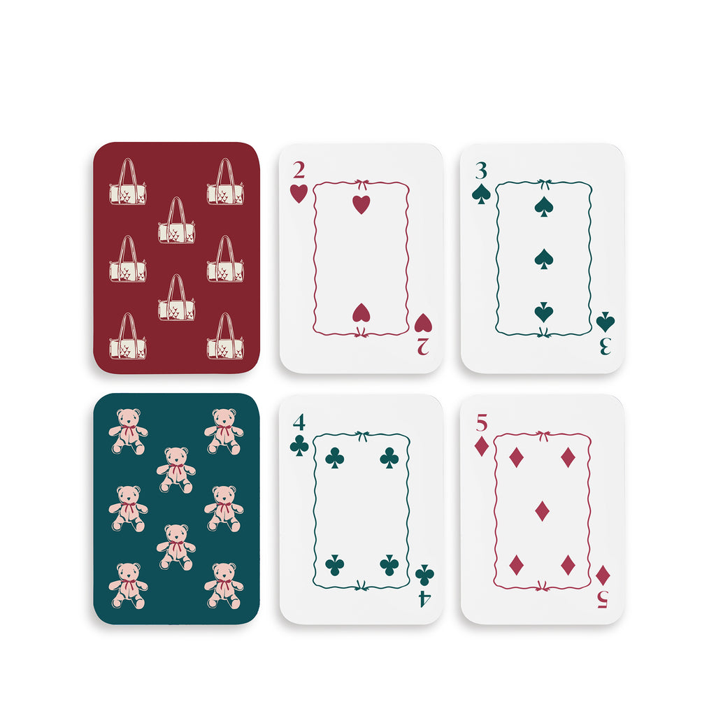 Playing Cards Set, Lattice Florets Seamoss