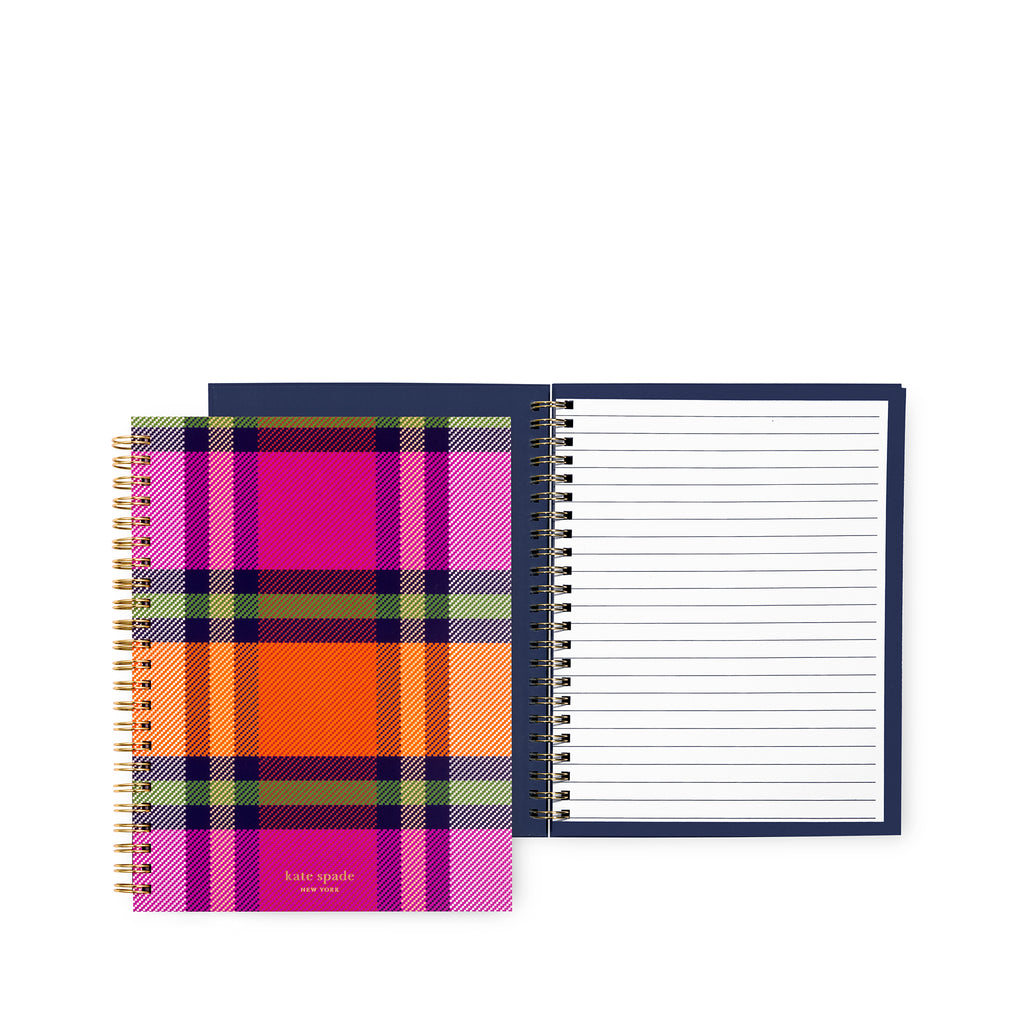 Small Spiral Notebook, Grand Plaid Duo