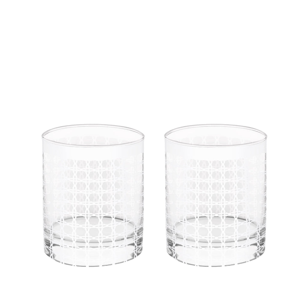 Lo Ball Glass Set, Resort White Caning