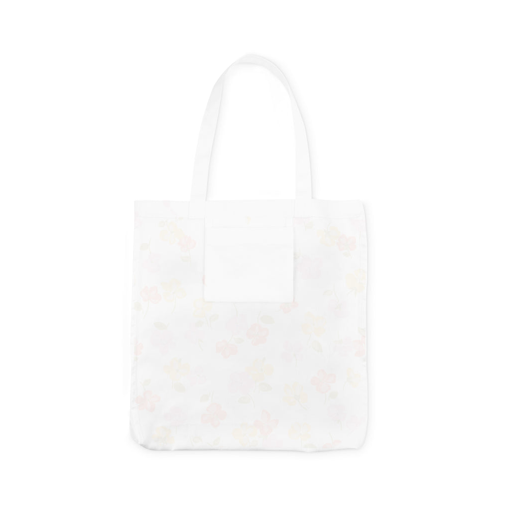 Canvas Book Tote, Spring Pansies