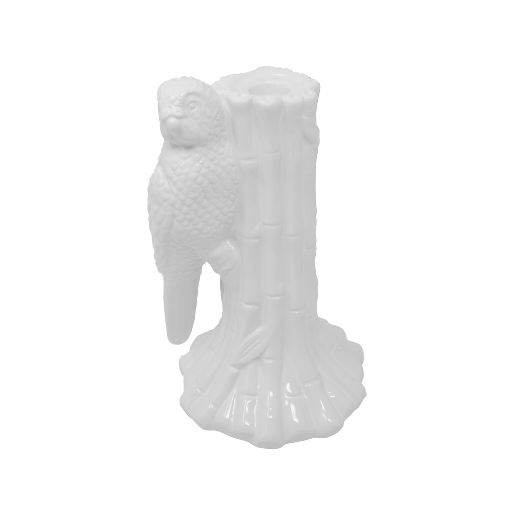 Tapered Candle Holder, Resort White (Parrot)