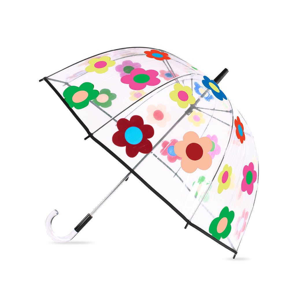 Clear Umbrella, Gingham Garden