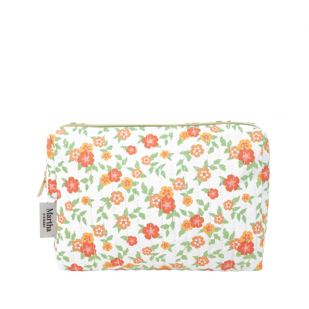 Quilted Pouch, Floral Cloud Dancer