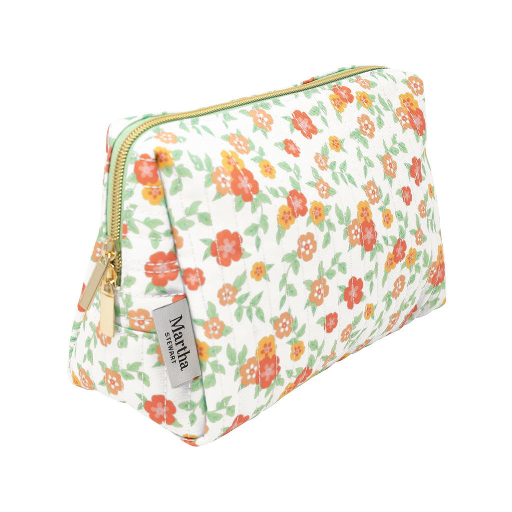 Quilted Pouch, Floral Cloud Dancer