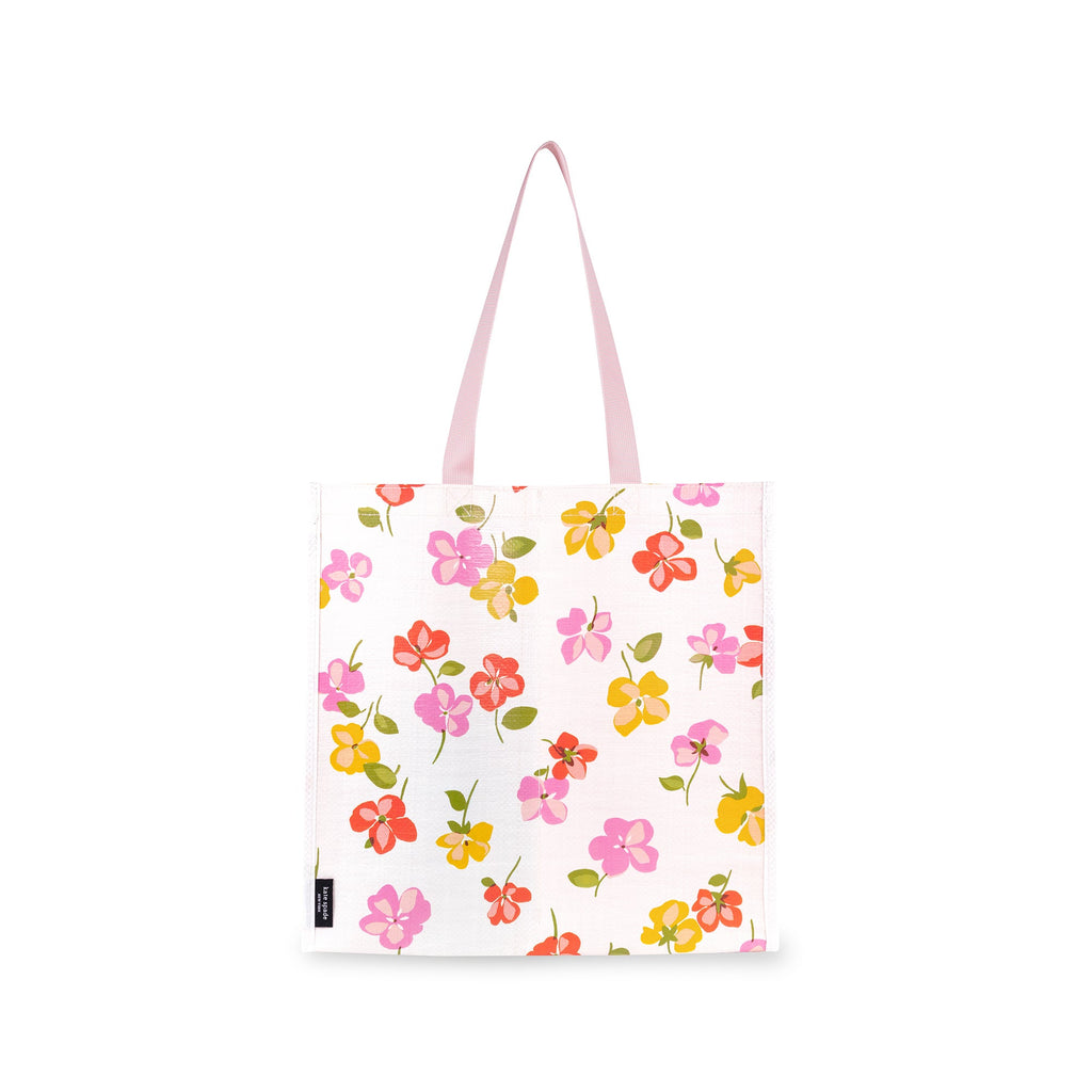 Grocery Tote, Spring Pansies