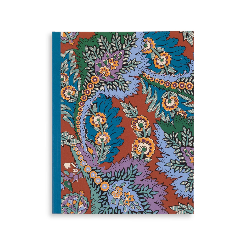 Large Bound Notebook, Flowers and Feathers