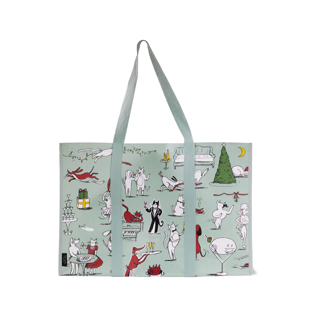 Large Grocery Tote, Holiday Party