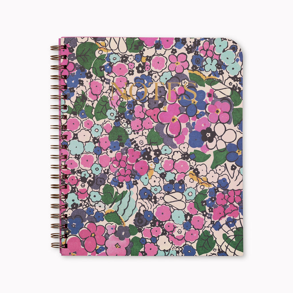 Large Spiral Notebook, Florale