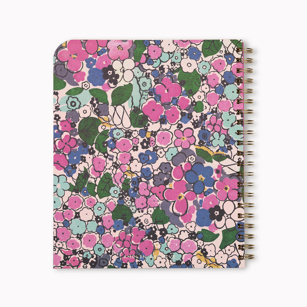 Large Spiral Notebook, Florale