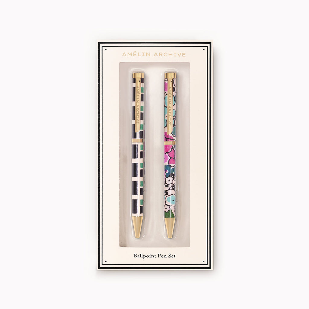 Pen Set, Squared/Florale