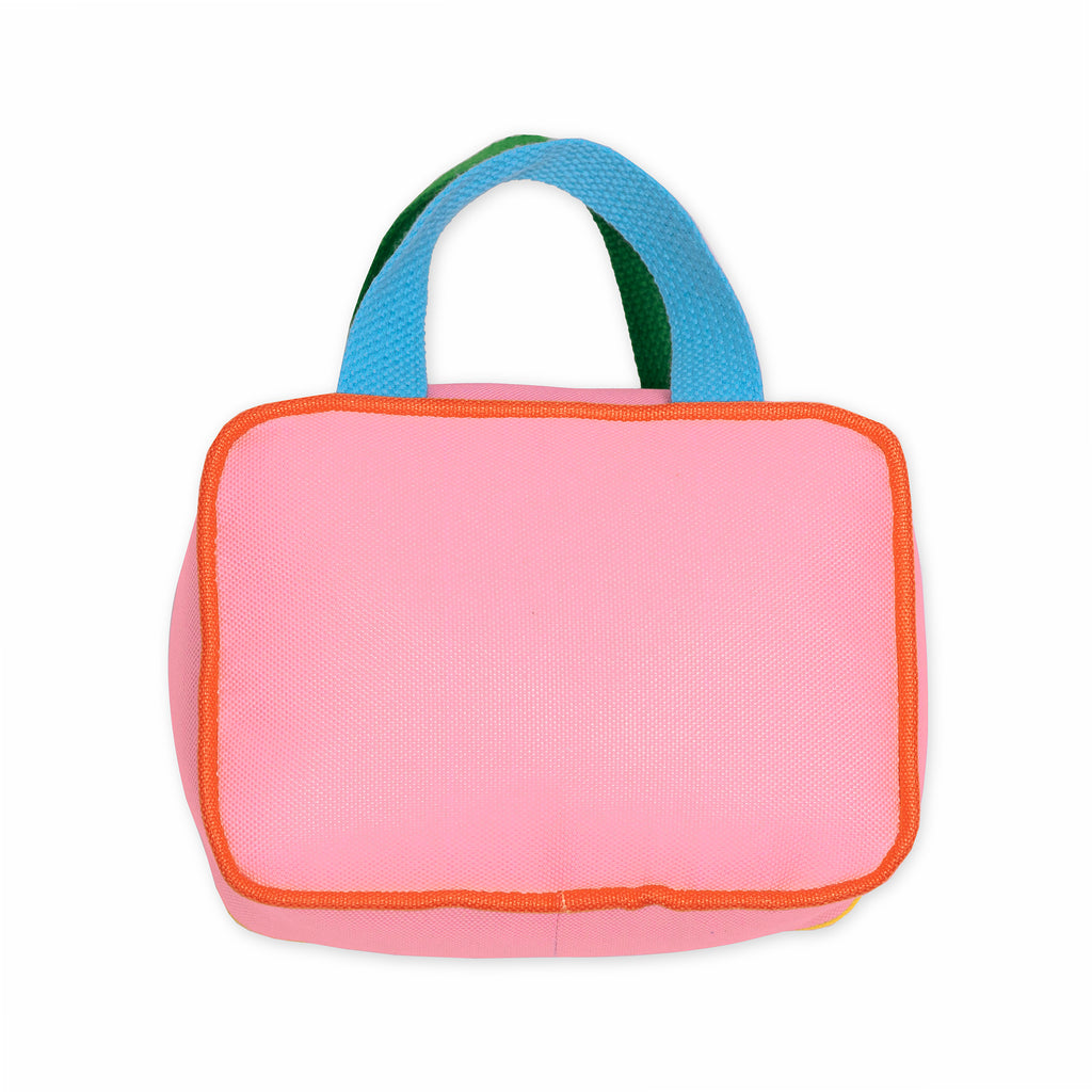 Dog Chew Toy, Colorblock Handbag