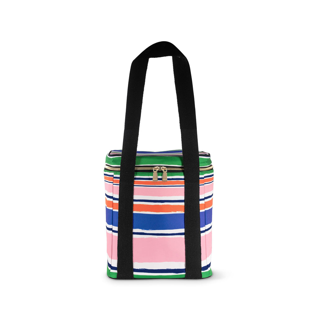 Wine Picnic Cooler, Ocean Stripe