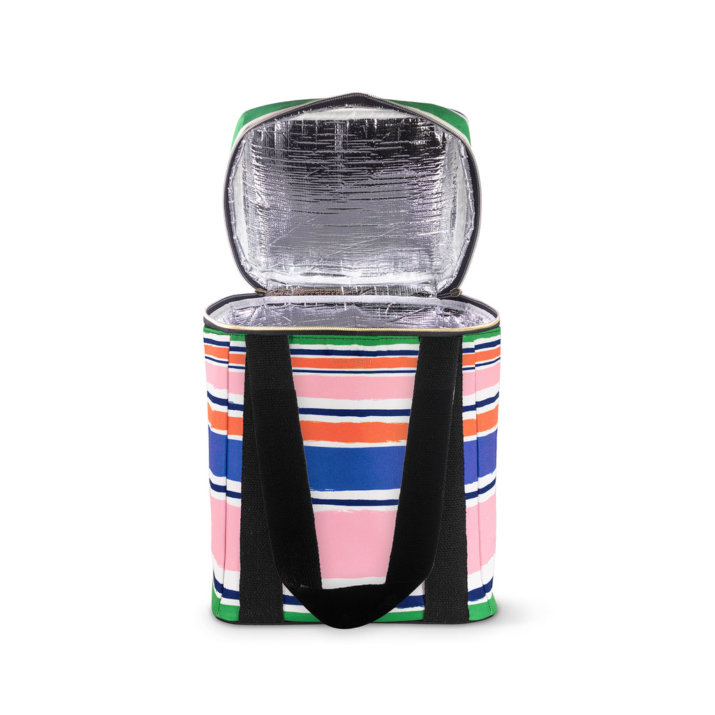 Wine Picnic Cooler, Ocean Stripe