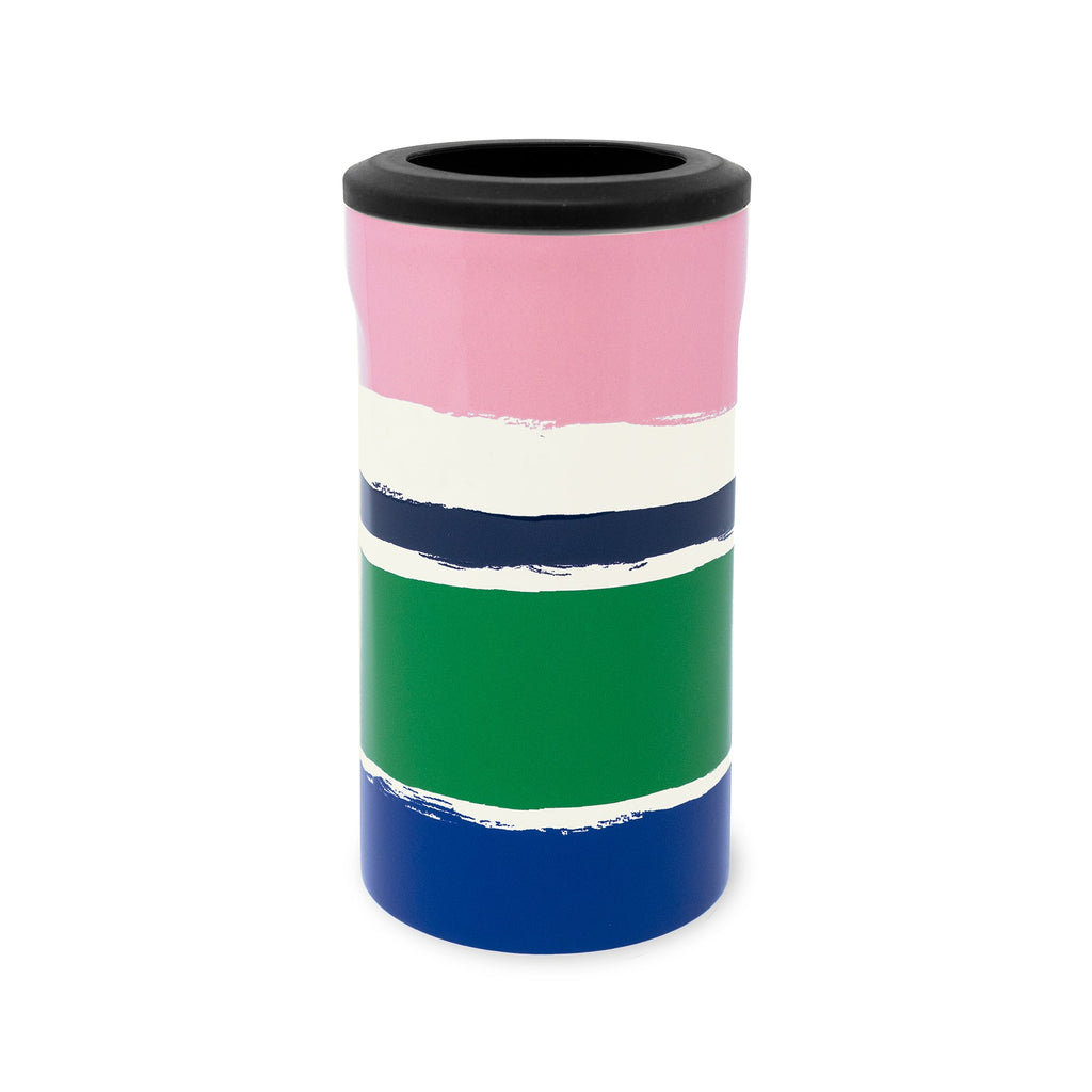 Stainless Steel Can Koozie, Ocean Stripe