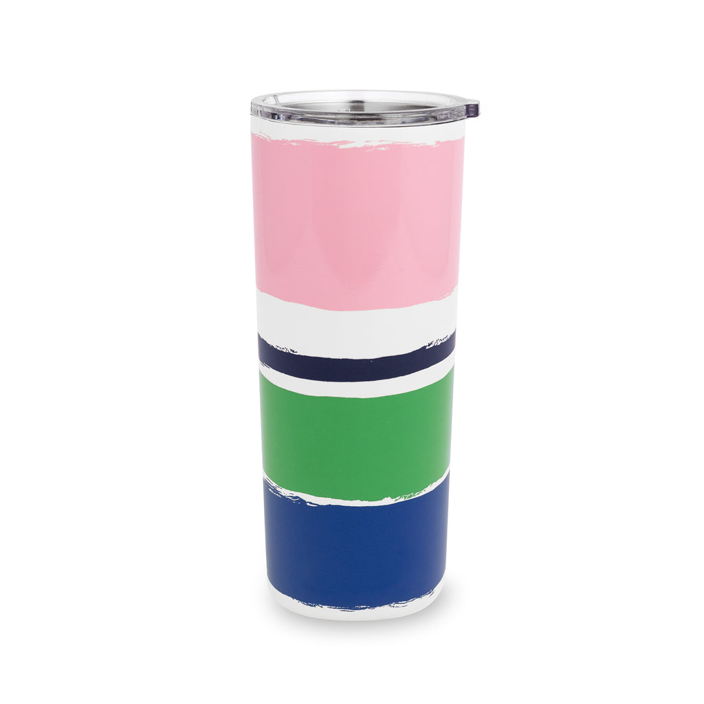 Stainless Steel Tumbler, Ocean Stripe