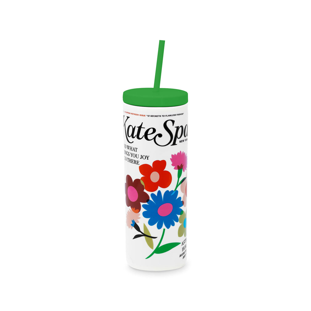 Acrylic Tumbler with Straw, Magazine