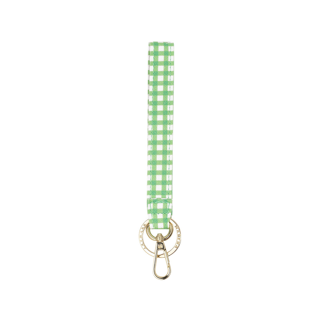 Wristlet Keyfob, Arcadian Green Gingham